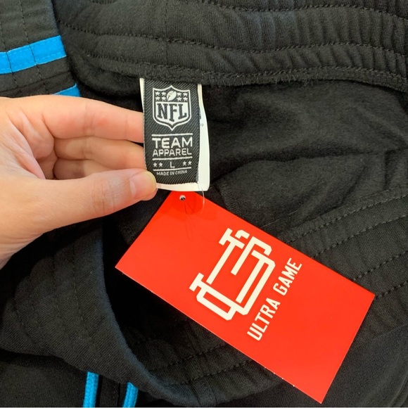 Men’s Ultra Game NFL Panthers Fleece Lined Sweatpants Joggers Size Large - Picture 10 of 16